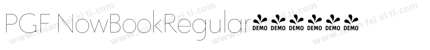 PGF NowBookRegular字体转换